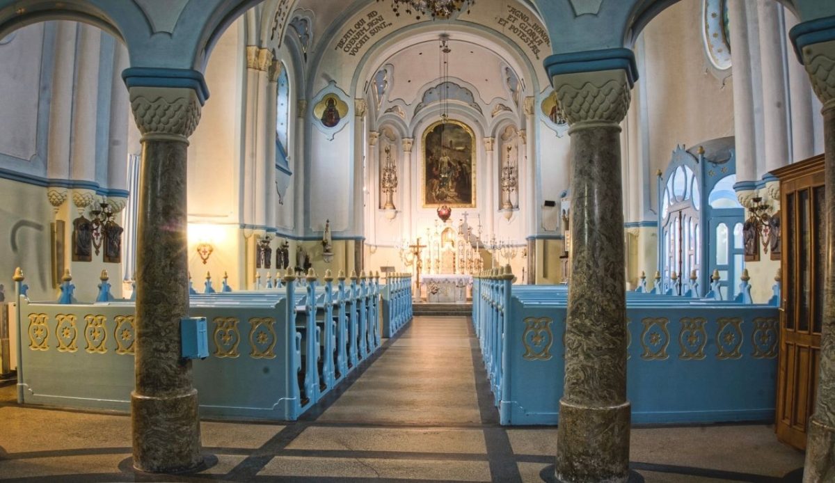 interior view of blue church, Bratislava, Slovakia           