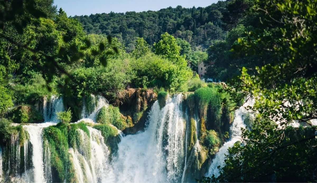 waterfall in Lozovac, Šibenik-Knin County, Croatia               