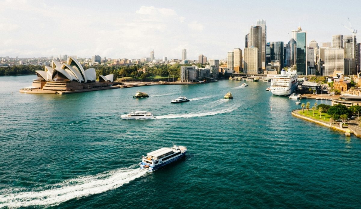 Sydney Harbour with the Opera House and skyline in the background 