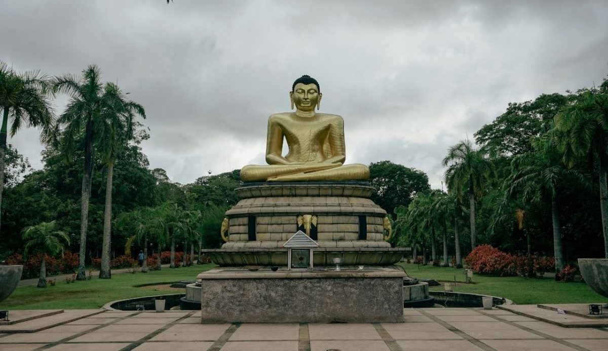 Buddha Statue in Colombo, Sri Lanka                    