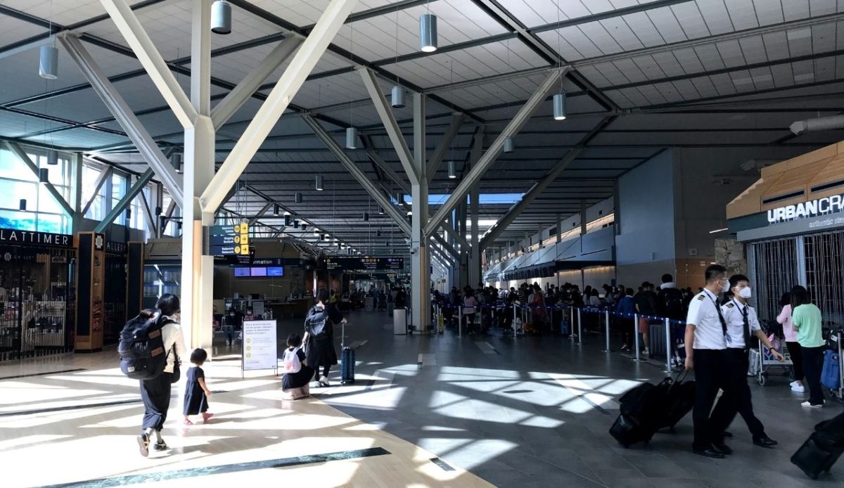 International departure hall at Vancouver International Airport (YVR)                             
