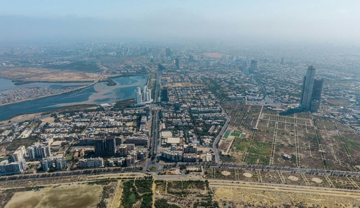 The World’s 10 Most Polluted Cities for Travelers to Know 4 Karachi Skyline with Bahria Icon Tower