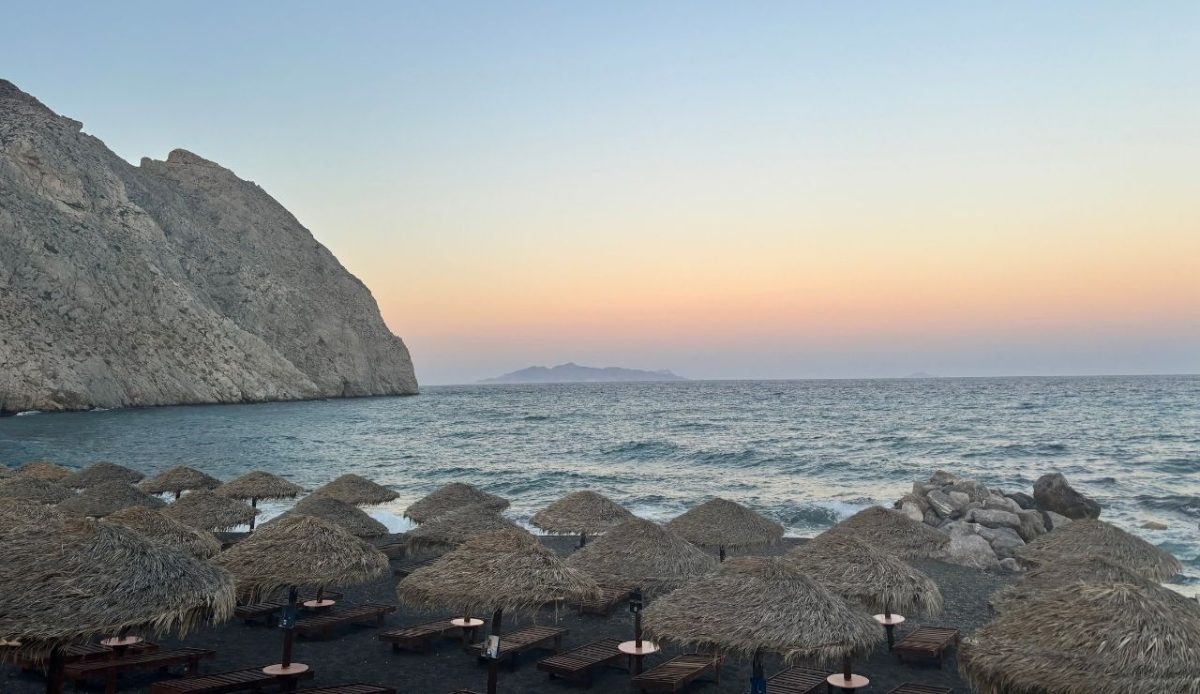 Perissa Beach, Santorini                         