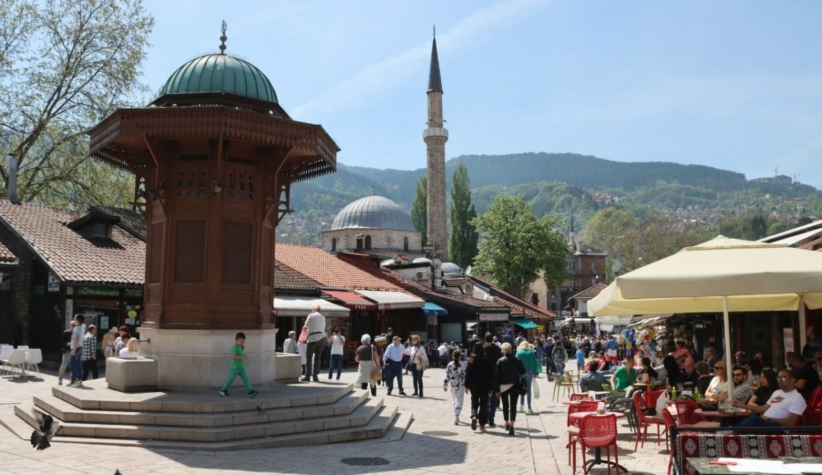 Sebilj Fountain and Baščaršija Square, Sarajevo, Bosnia and Herzegovina