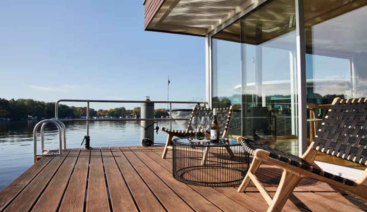 Stationary Houseboat On Rummelsburg Bay                     