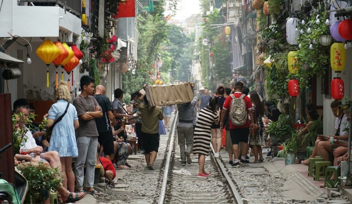 Train street, Hanoi, Vietnam                                