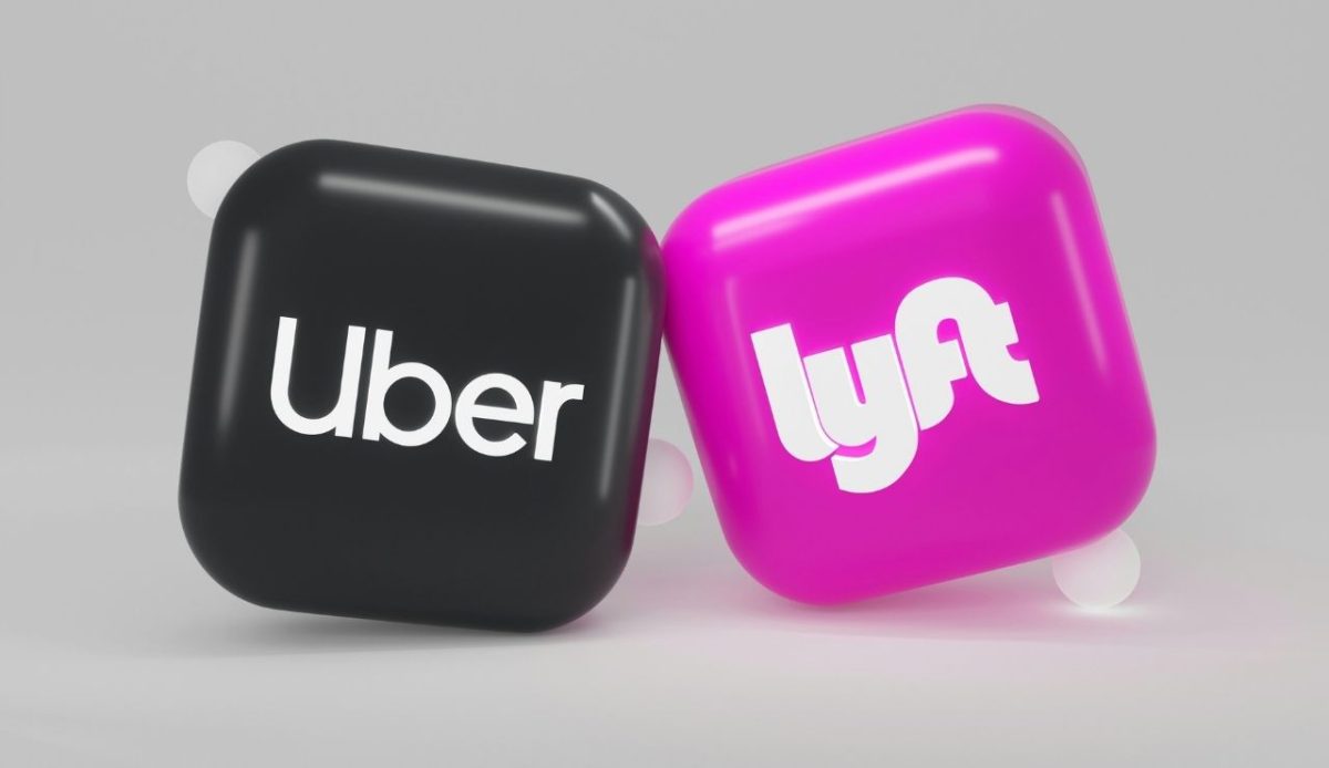 Uber and Lyft 3D icon                