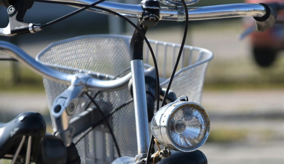 a bicycle light                               
