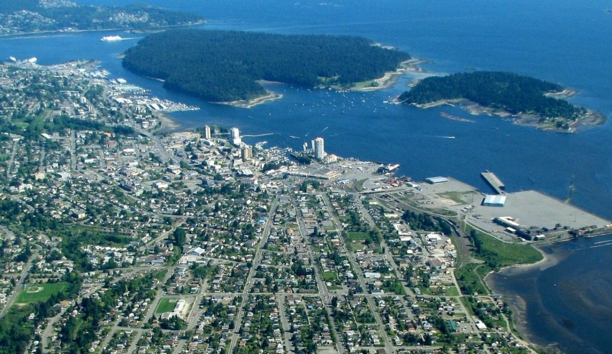 aerial view of Nanaimo, British Columbia                       