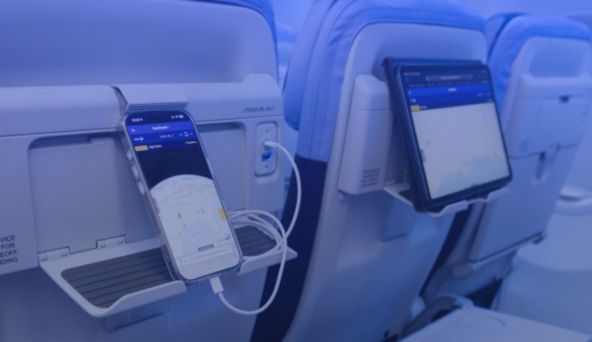 southwest seat power ports for charging                     