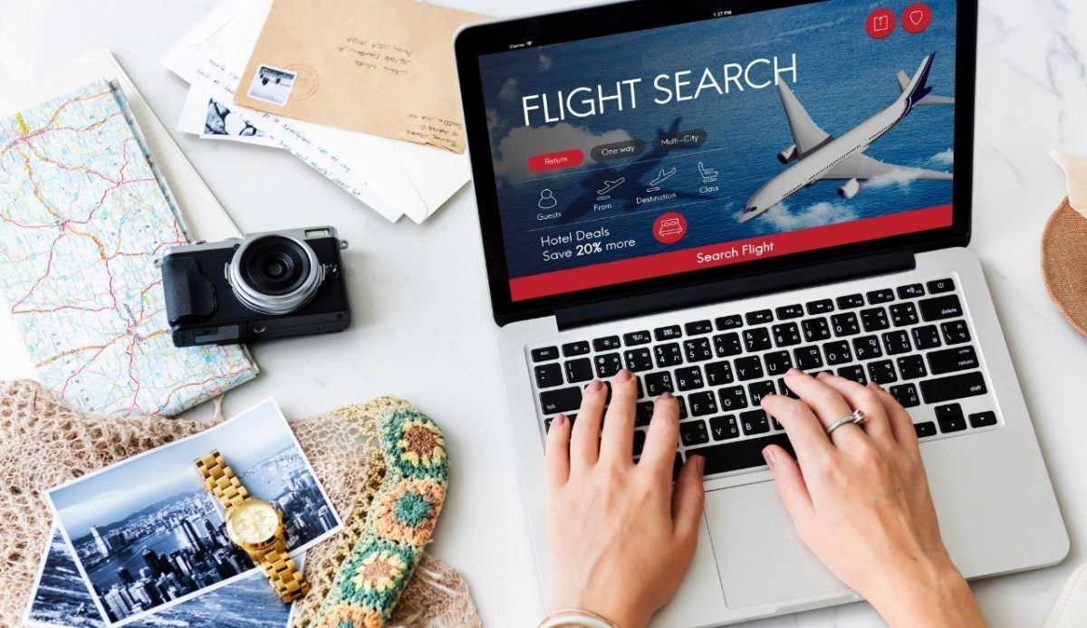 Air ticket flight searching concept                 