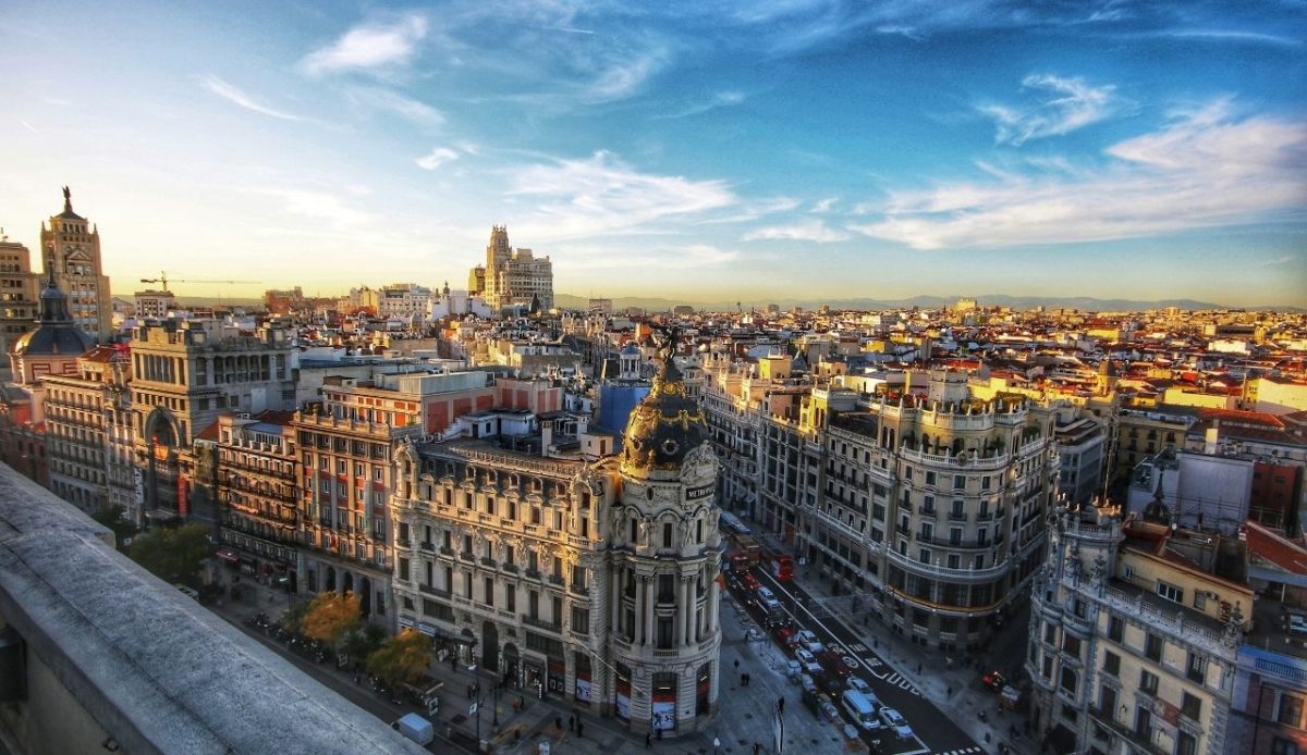 Edificio Metropoli on Gran Vía in Madrid, Spain          