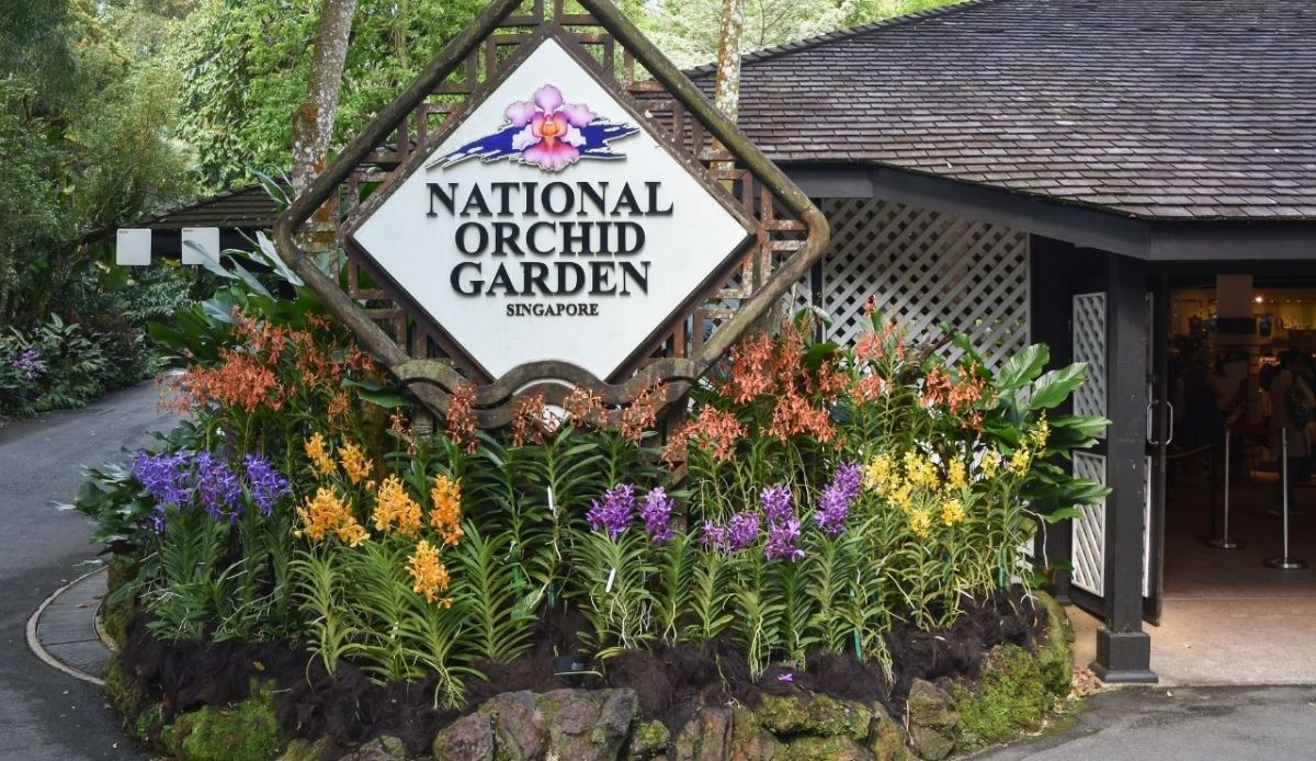 Entrance, National Orchid Garden, Botanic Gardens, Singapore                              