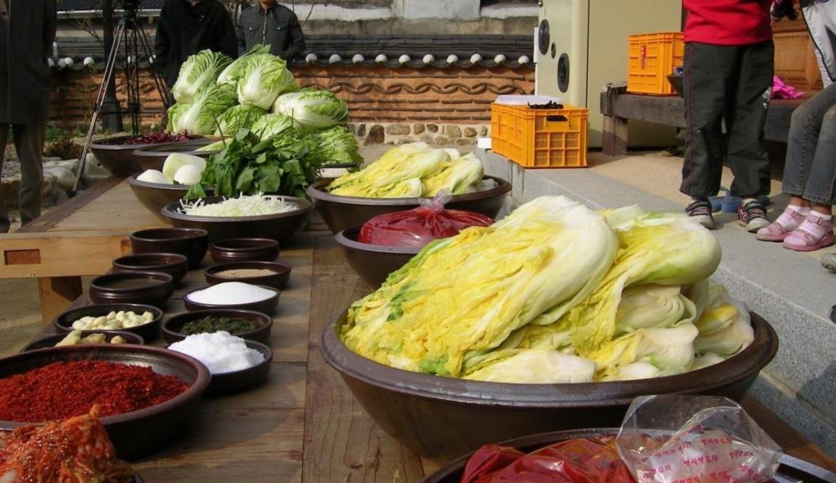 Gimjang, or preparation for making kimchi                       