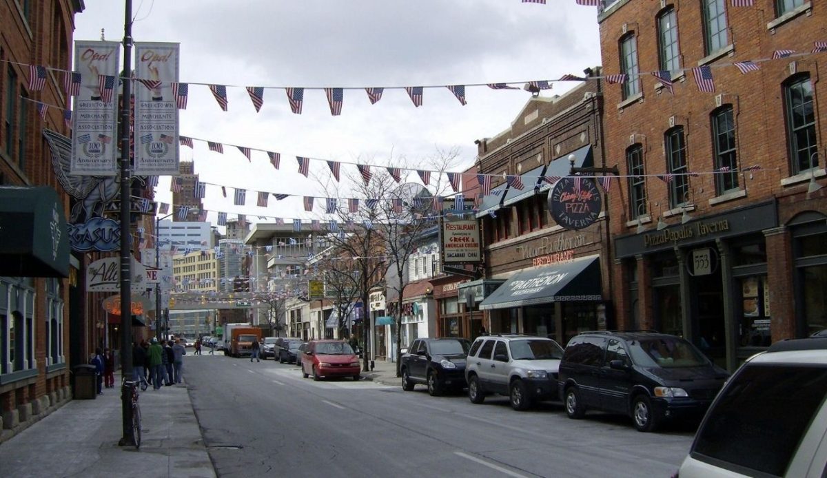 District in Detroit, USA                            