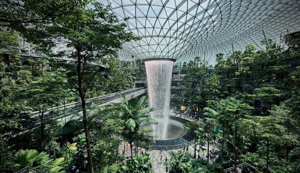 Jewel Changi Airport Rain Vortex, Singapore                              