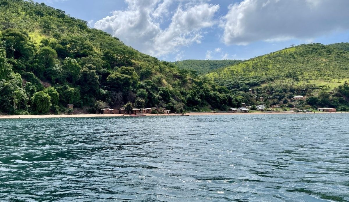 Lake Tanganyika eastern shore in Kagongo Ward, Kigoma Region, Tanzania                            