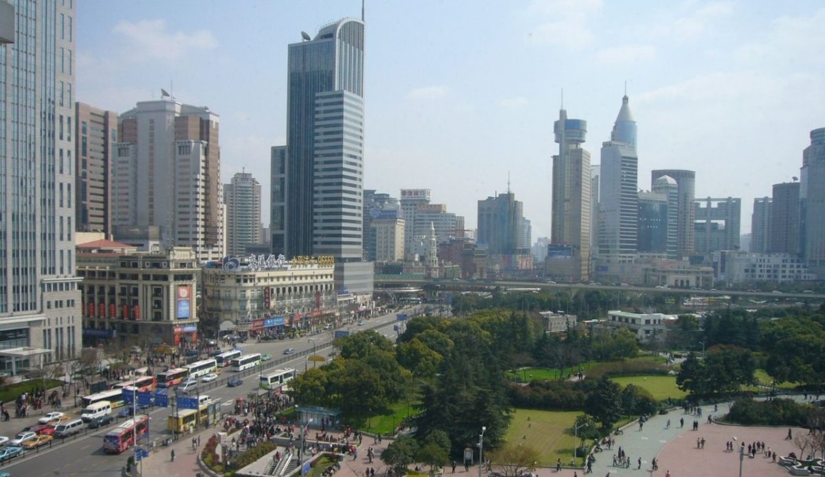 People Square seen from the Urban Planning Exhibition Center, China                                