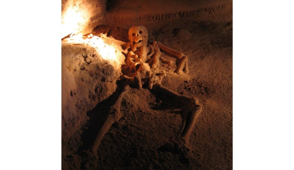 10 Historic Places Linked To Dark Rituals And Disturbing Legends 4 Maya sacrifice taken from within the cave Actun Tunichil Muknal in Belize.