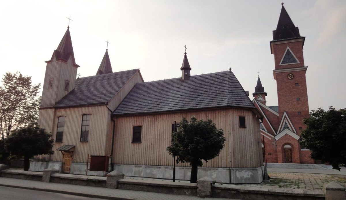 Saint Lawrence church in Bobrowniki, Poland                              