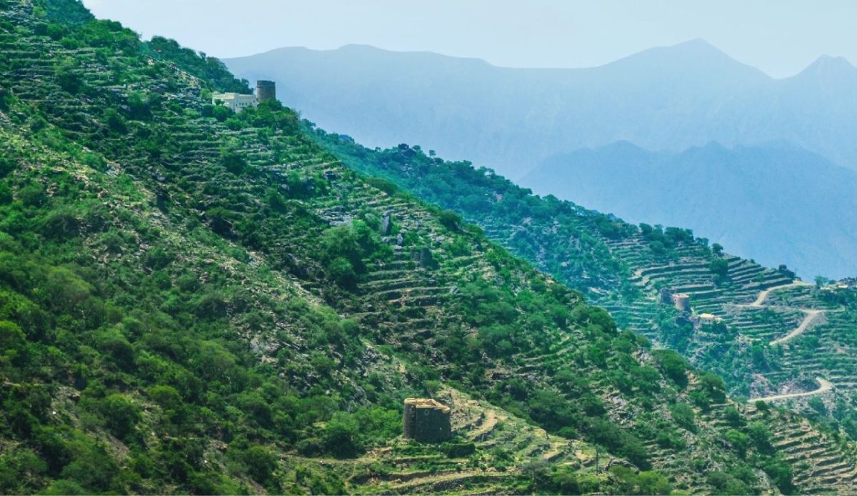 Soudah Mountain, the highest peak in Asir Region Around Abha, Saudi Arabia                            