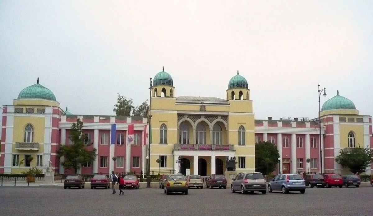 Town hall in Mohács, Hungary                 