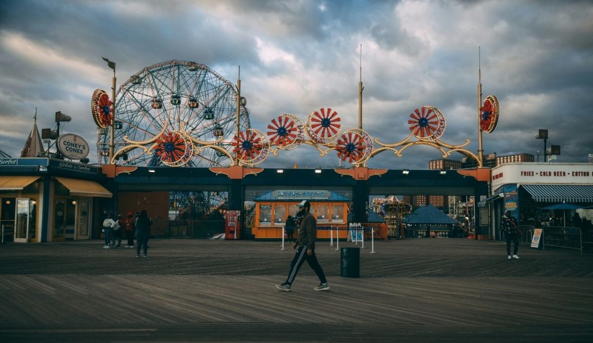Coney Island amusement park and boardwalk, Brooklyn, New York
