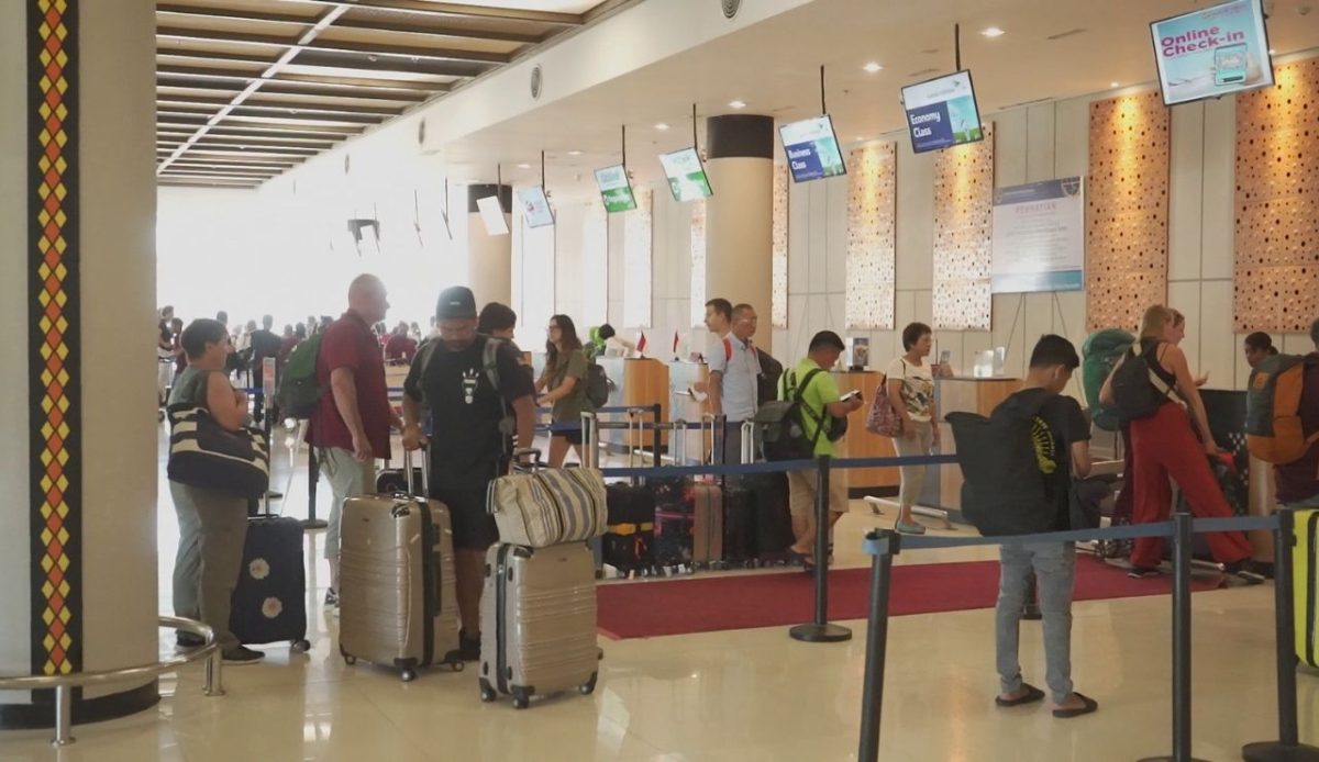 Check-in area, Komodo International Airport, Indonesia                                  
