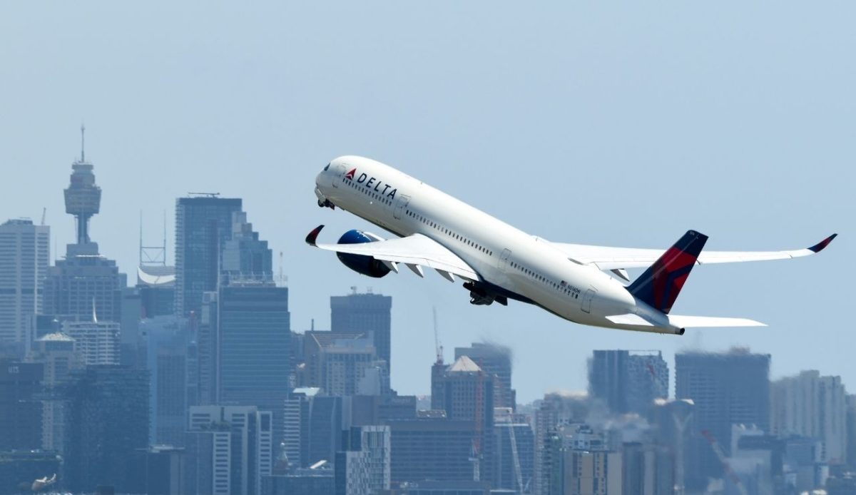 Delta Air Lines A350 departing Sydney,Sydney NSW, Australia   