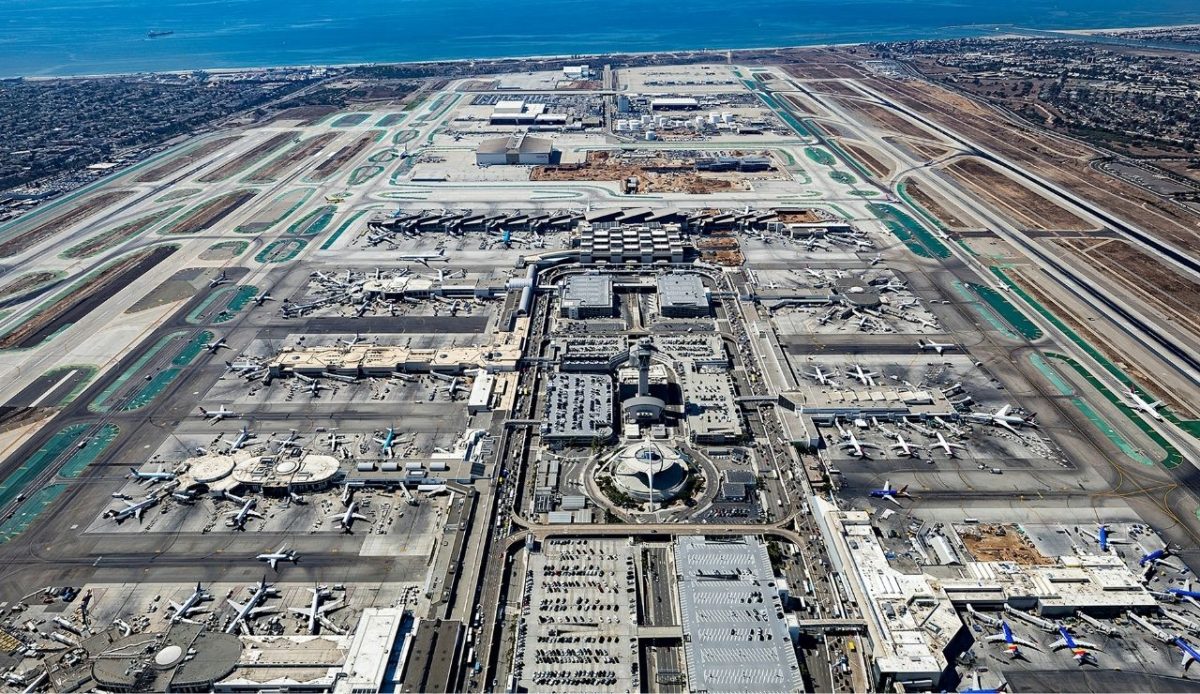 a unique perspective of Los Angeles International Airport                       