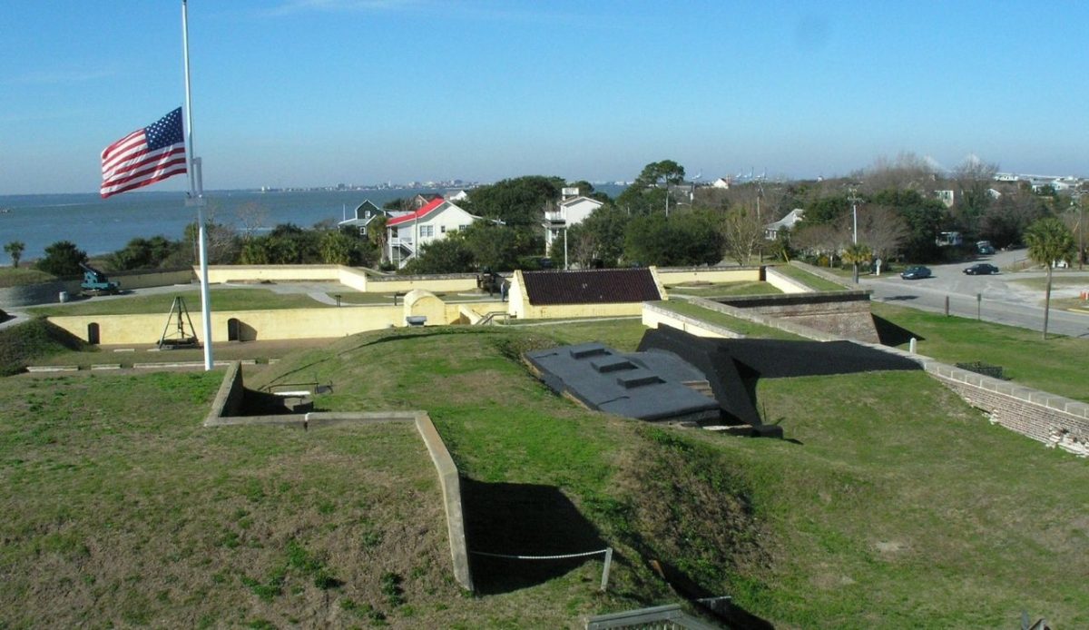 Fort Moultrie National Monument on Sullivan's Island, South Carolina                                   