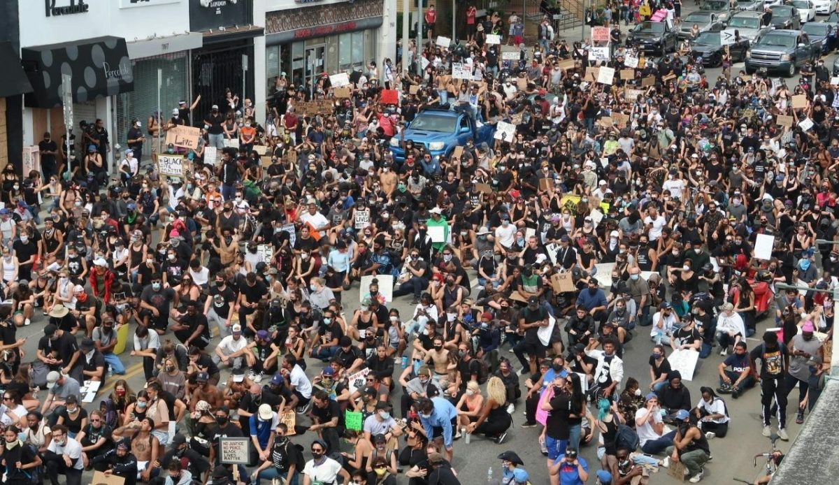 Los Angeles, CA, United States  Protest on Street                         