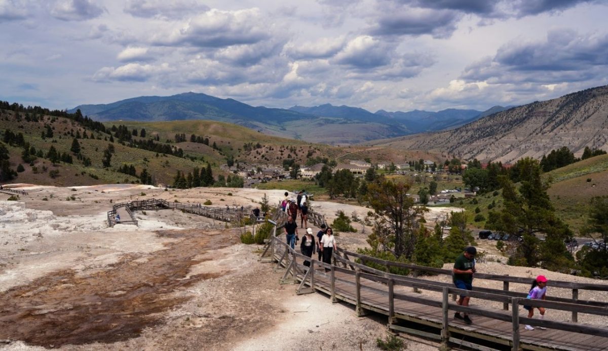 Mammoth Hot Springs Terrace, Yellowstone National Park, Wyoming, United States