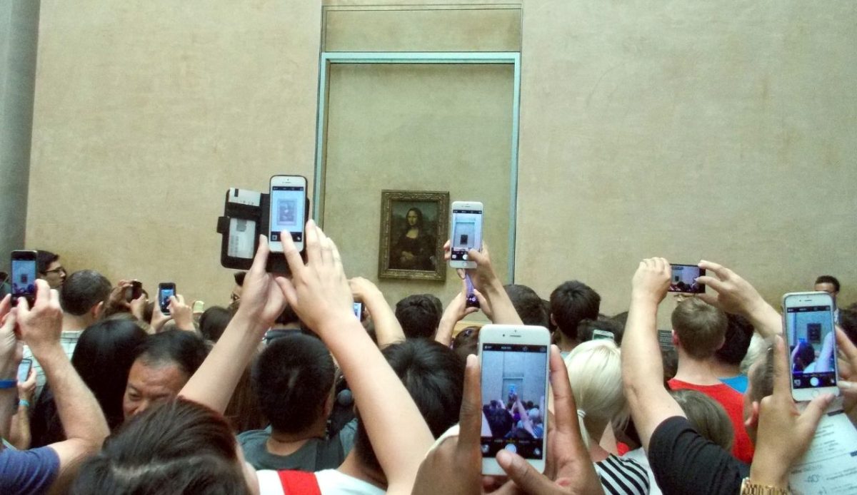 Mona Lisa Viewing At The Louvre, Paris                                      