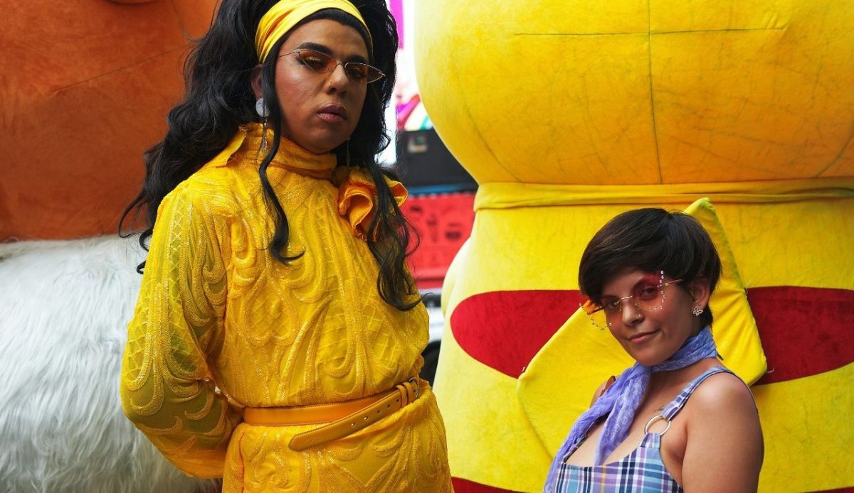 New York, United States  Two Women Standing in a City                               