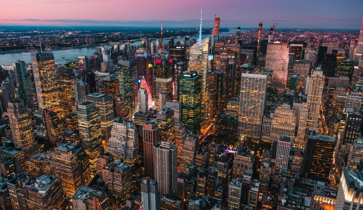 New York Uptown Aerial View, New York, USA              