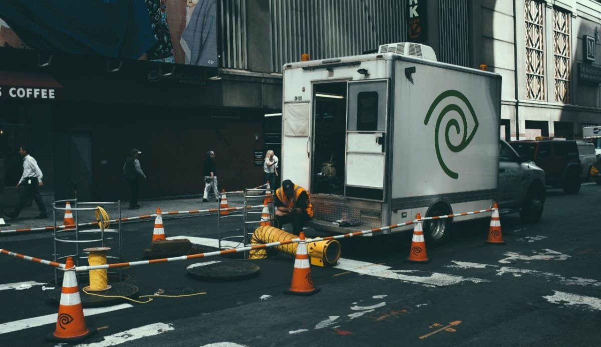 Plumbing work near Times Square  Manhattan, New York, United States                        