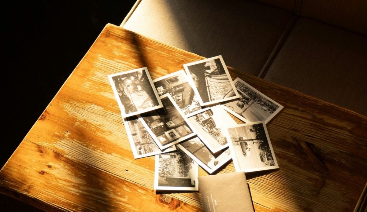 Postcards on the table                         