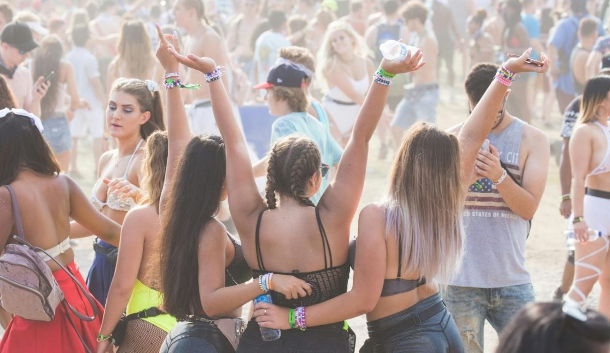 Several People At beach Party     