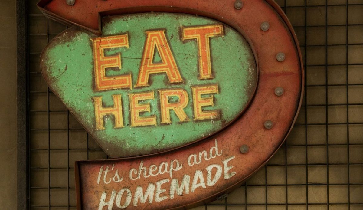 Sign for a homemade food spot                                
