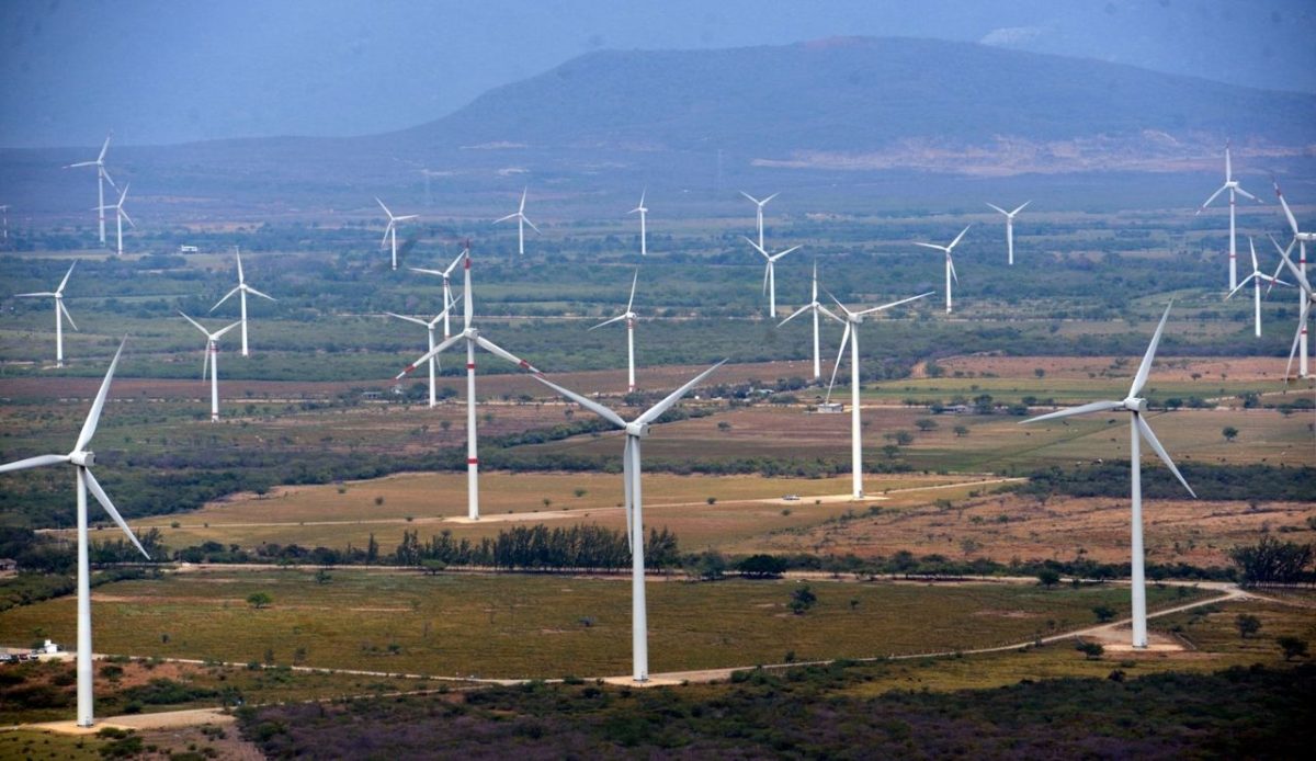 The Central Eólica Sureste I, Fase II in Asunción Ixtaltepec. The Isthmus of Tehuantepec is the region of Mexico                                          