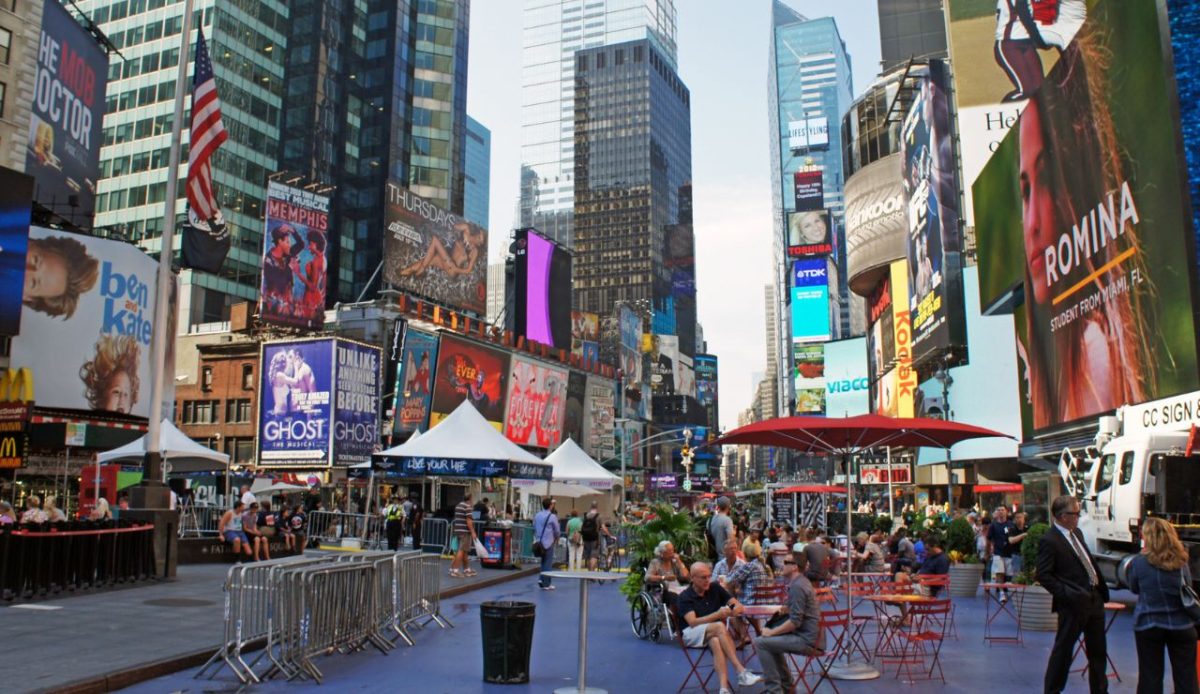 Times Square Billboard Selfie Zones