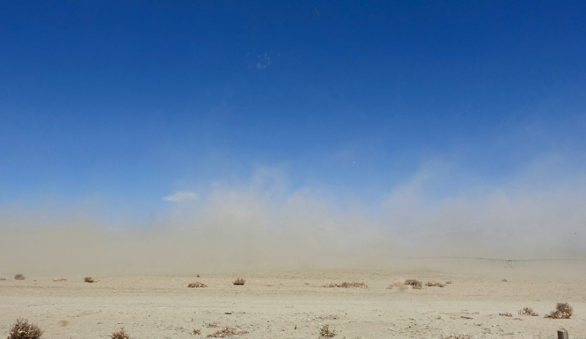 Wind-blown playa dust