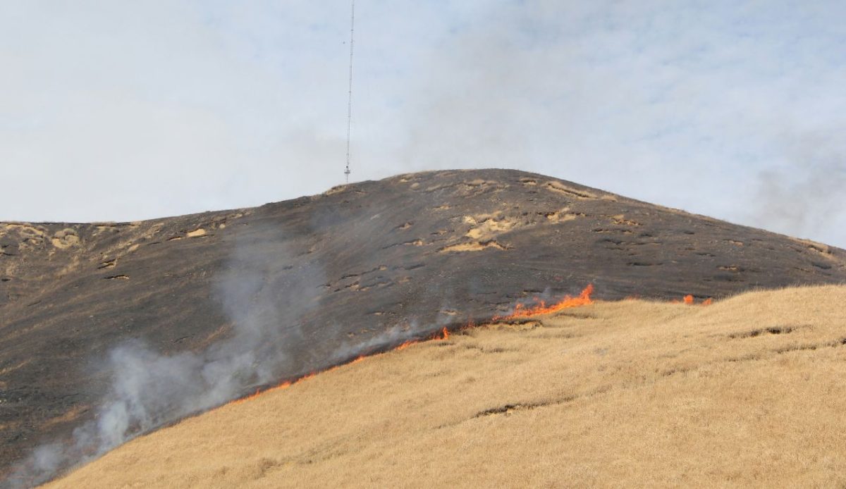 Uphill Switchbacks Above Active Fire Zones