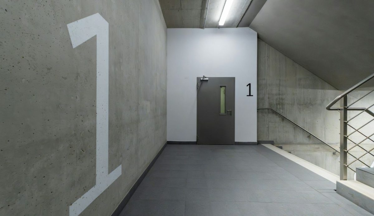 Service Doors Near Public Walkways