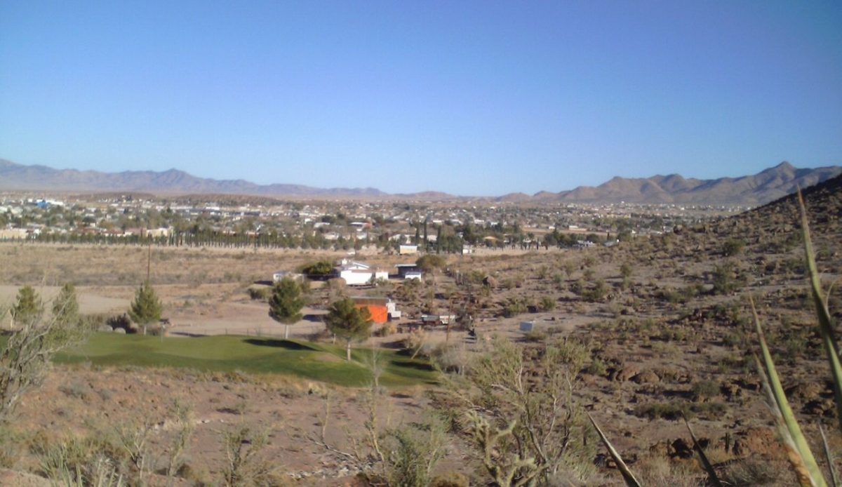View of The Golden Valley west of Kingman, Arizona, before the town of Golden Valley.                                     