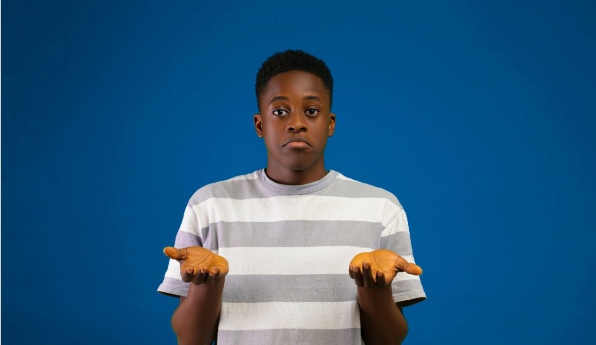 a man showing confusion                           