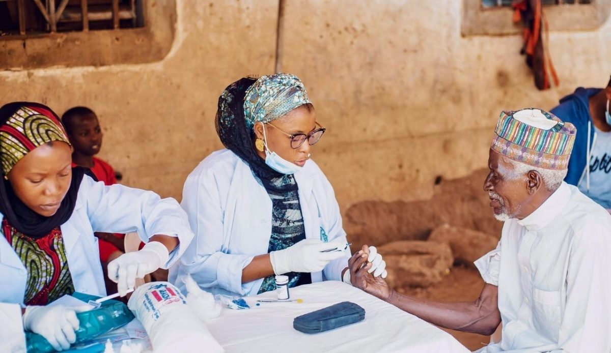 health clinic checkup in africa                         