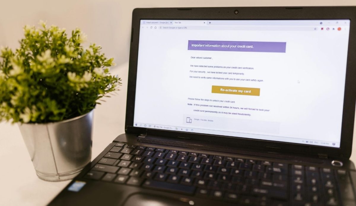 reactive email of credit card                          