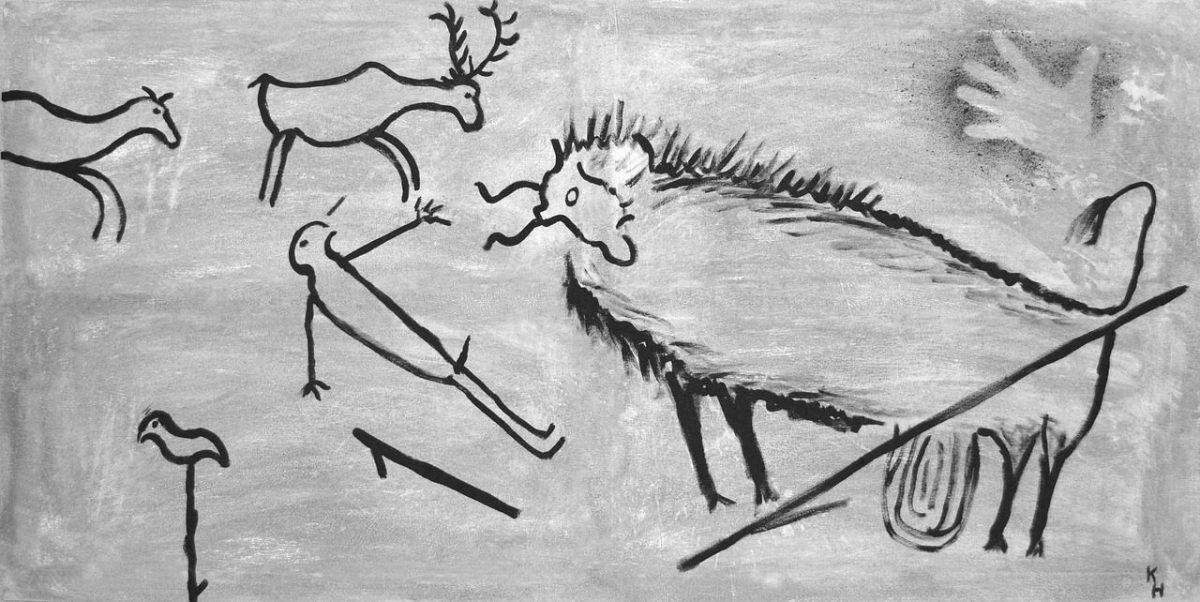 stone age, painting, wall painting, lascaux, cave painting, art, cave, drawing, nature, animal, story, interior design, modern art, abstract, stylish, picture, mural, modeled after